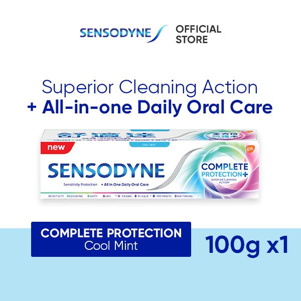 SENSODYNE Toothpaste Complete Protection, 7-In-1 Benefits for Complete Daily Care, Multi Benefits, Cool Mint, 100g x 1