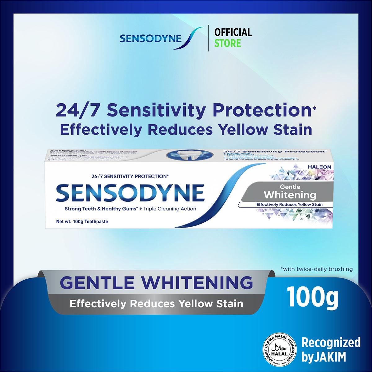 SENSODYNE Toothpaste Daily Protection, Helps Remove Stains, Fights Cavities, Gentle Whitening 100g x 1