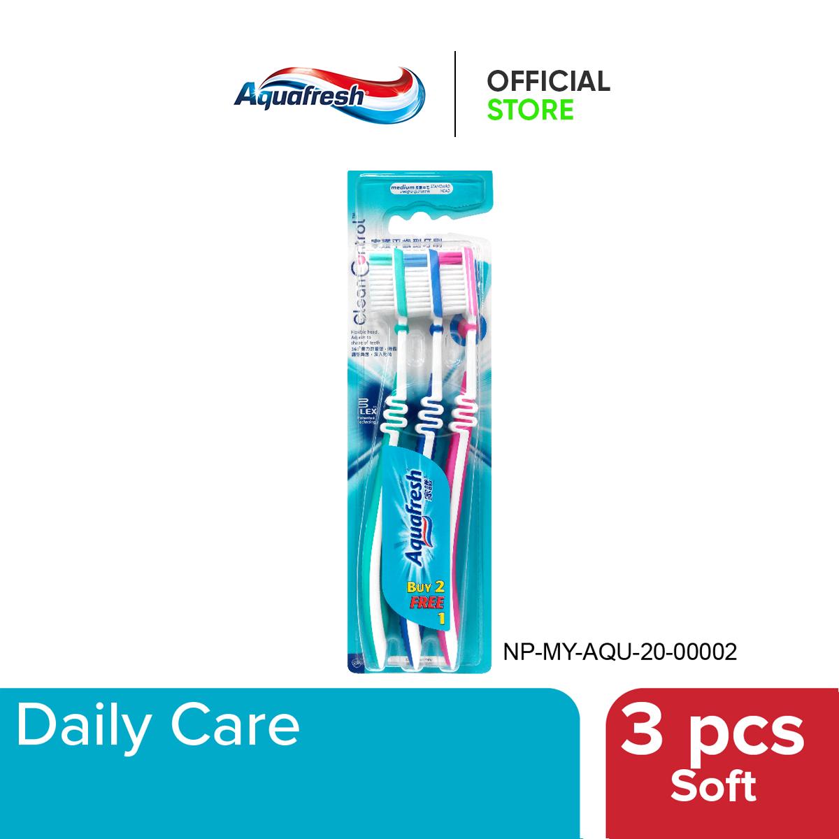 Aquafresh Toothbrush Clean & Control Buy 2 Free 1 - Soft (1 x 3EA)