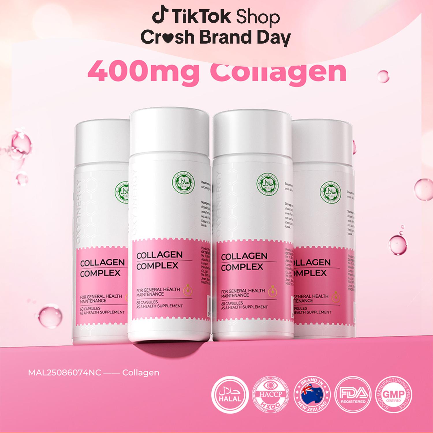 OXYENERGY Collagen 60's, Bouncy Skin & Lock In Your Youth,HALAL, MAL Registered