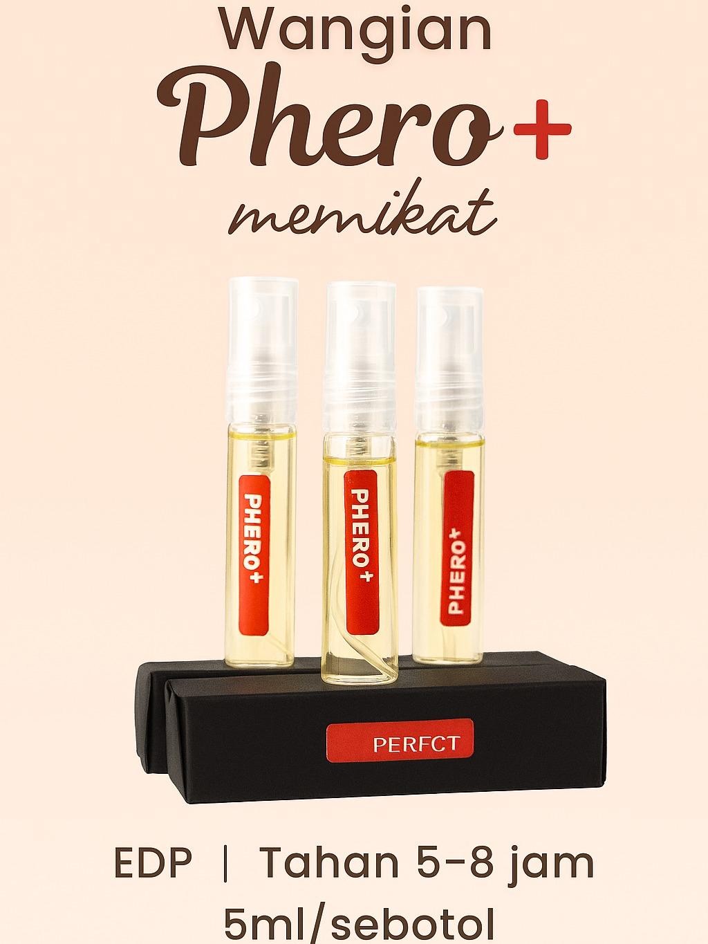 PHERO+ 3ml haruman EDP yang bakal menarik perhatian wanita, sesuai digunakam masa dating, office, dan casual. tahan 8-12jam