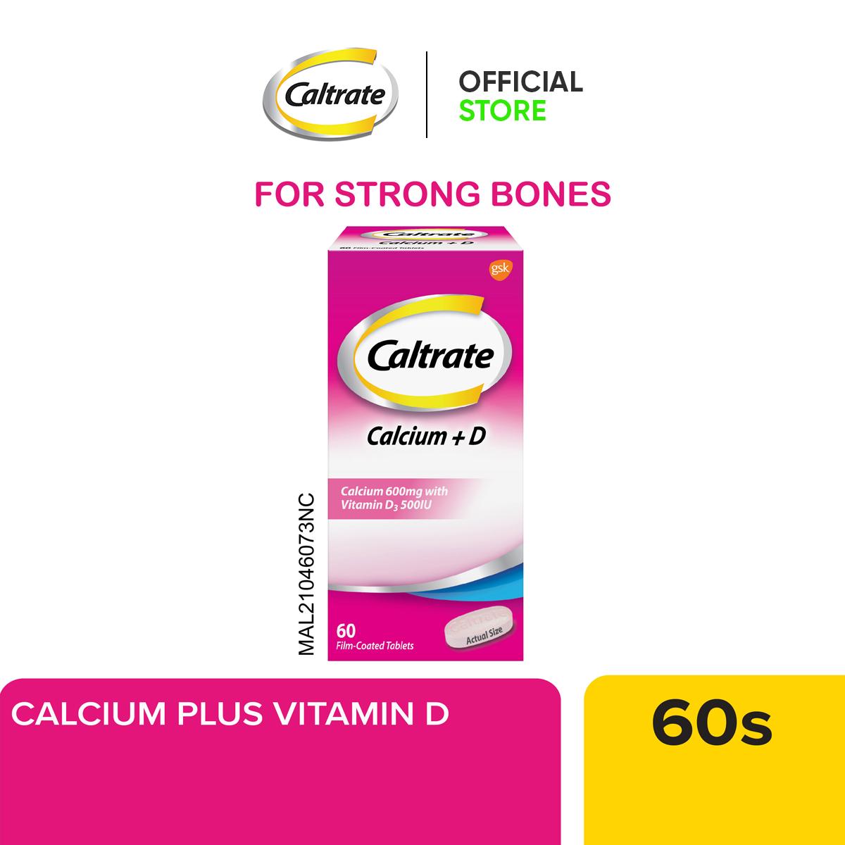 Caltrate 600 + D Calcium Dietary Supplement For Bone Health With Vitamin D (1 x 60's)