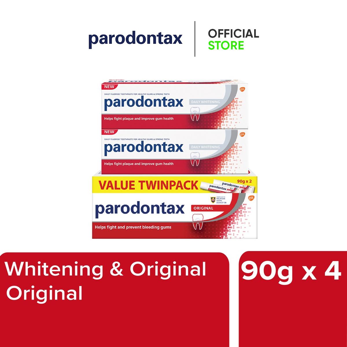 [Value Pack] Parodontax Daily Whitening & Original Toothpaste (4 x 90g)