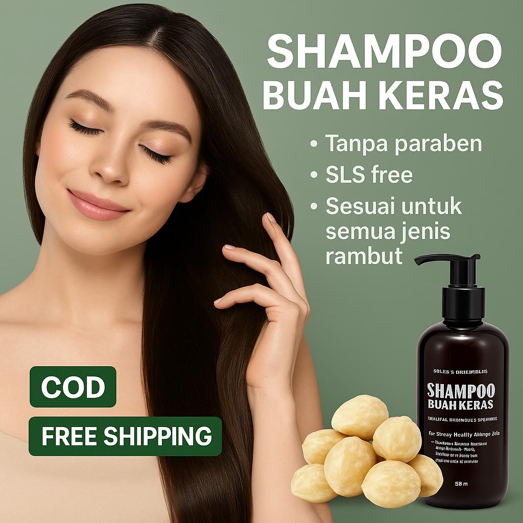 Shampoo Buah Keras untuk bantu rambut gugur, cepat beruban dan kuatkan akar rambut