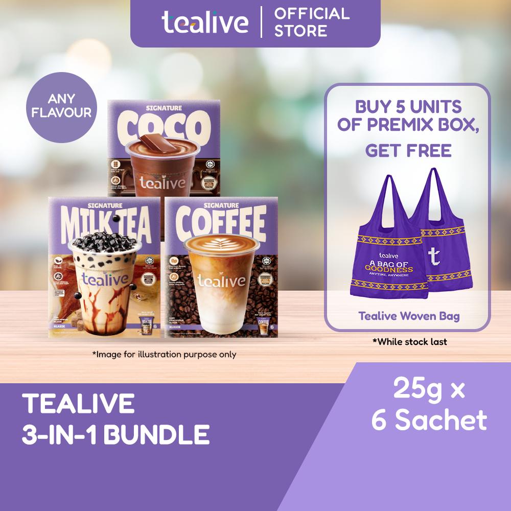 Tealive 3-in-1 Instant Drinks [Pilihan Rasa 9 Variasi]