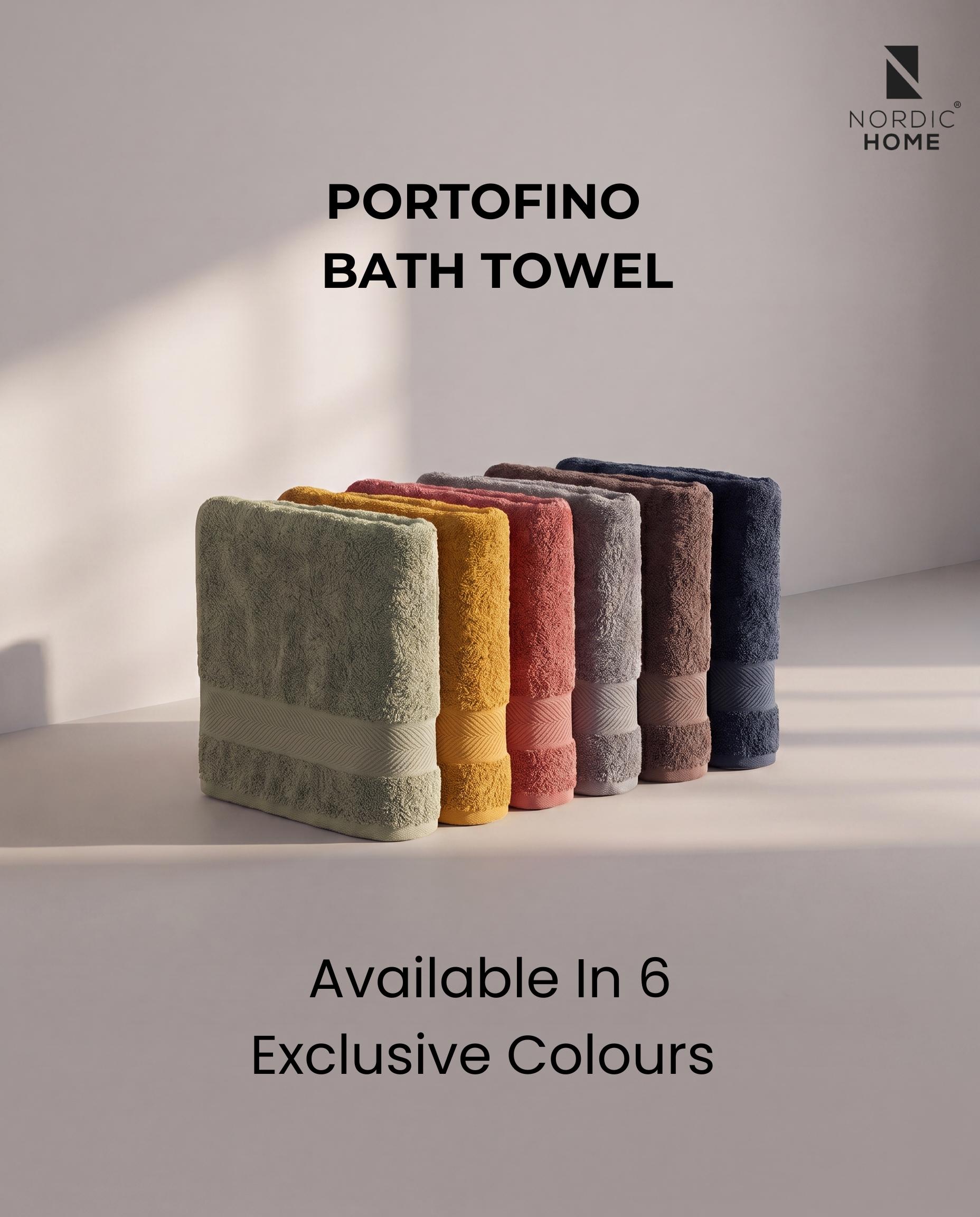Tuala Mandi Portofino Nordic Home 380GSM | 100% Cotton Ringan & Mudah Kering | Bath Towel Hotel Homestay