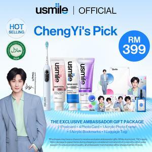 [ChengYi's Pick] usmile P10 PRO Electric Toothbrush+1Fresh White&1Repair White&1Optical White Toothpaste+ChengYi's Gift Package|Brush Indicator|Smart Sensor|4-Zone Reminder|Seamless Button Design|Patented Shock-Absorbing Tech|Teeth whitening|Remove Plaque