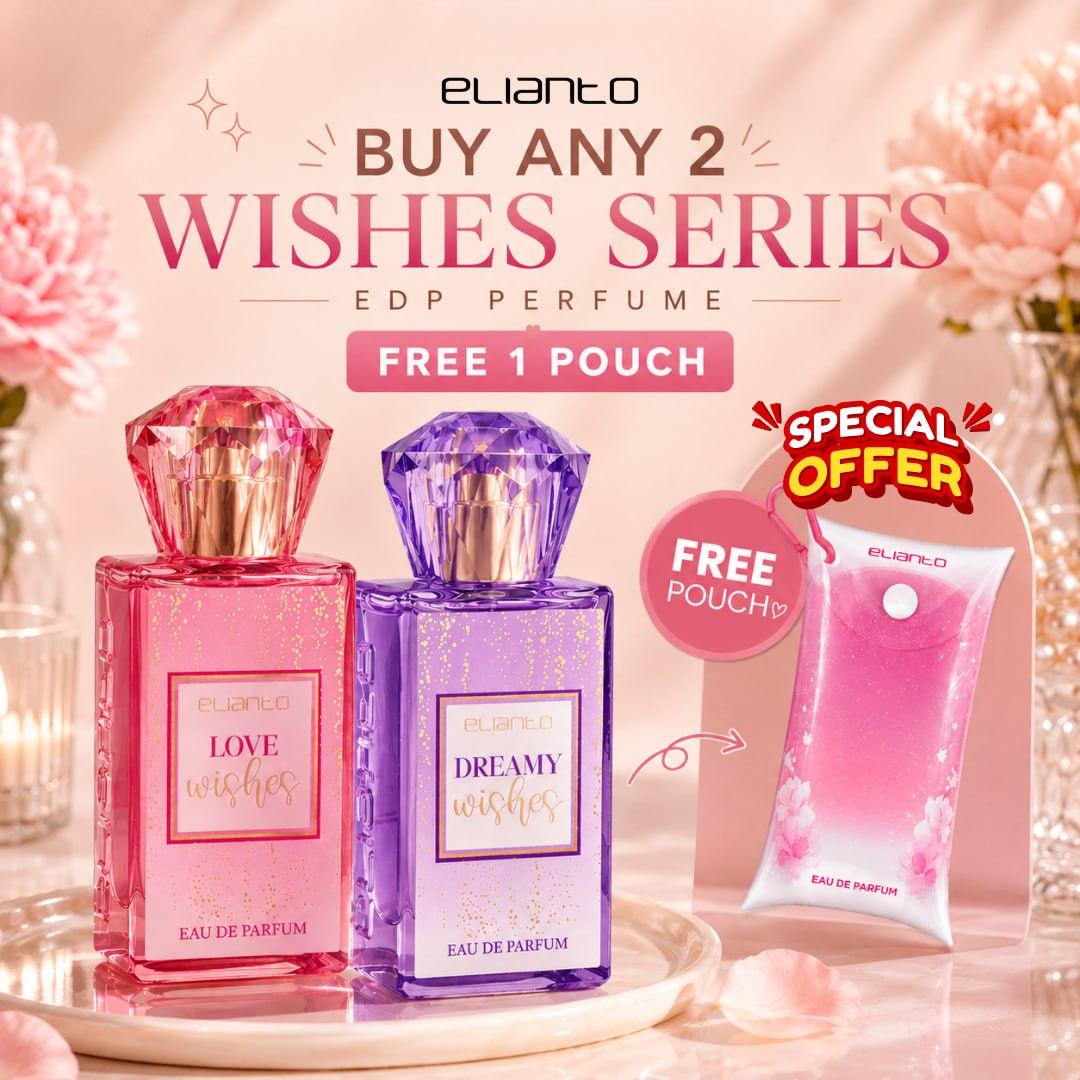 Elianto Wishes Eau De Parfum (Versatile scent for day or night wear,Fruity.Floral, Tahan lama)