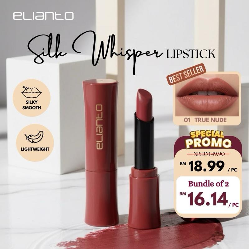 Elianto Silk Whisper Lipstick ( Matte Finish/longlasting/nudes color/trend color/smooth/no dryness)
