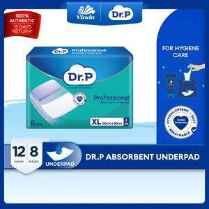 Dr. P Underpad (12x8s) - Fast Absorbence Layer, Hypoallergenic Tested & Soft