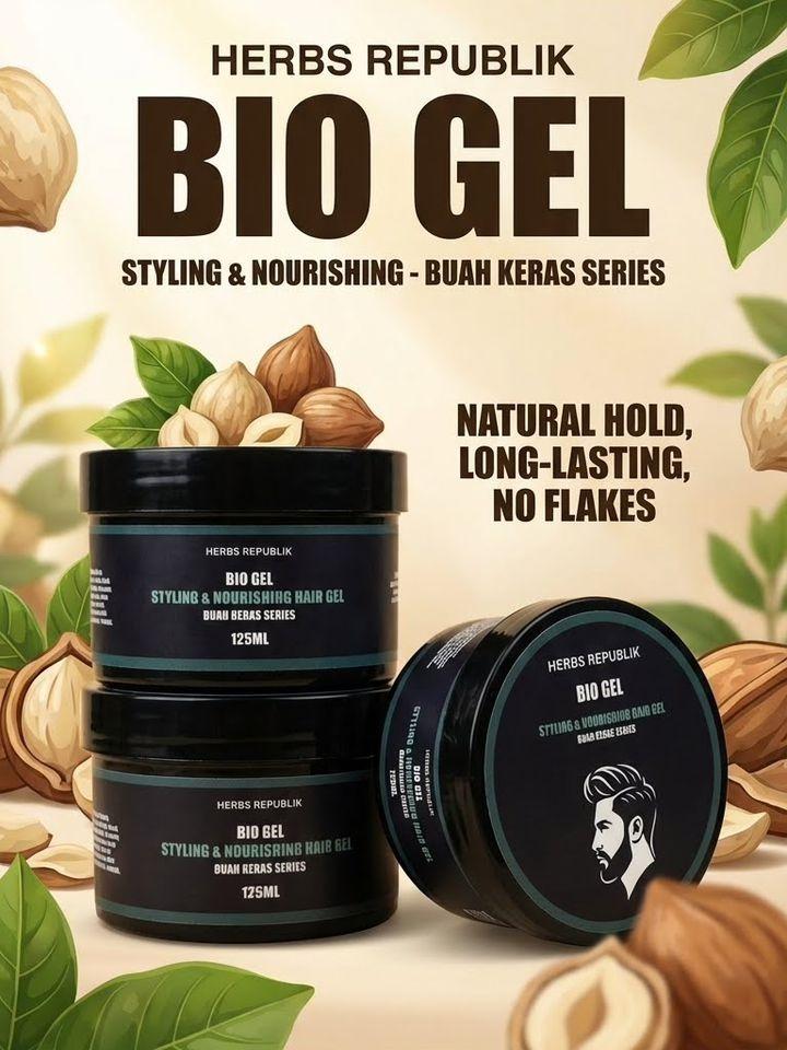 BIO GEL STYLING & NOURISHING HAIR GEL BUAH KERAS SERIES