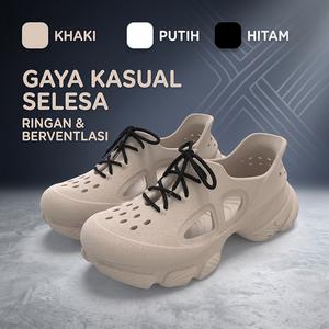 【COD】Kasut rata tapak tebal EVA uniseks | Selipar luar kalis air bertali | Bayar semasa penghantaran