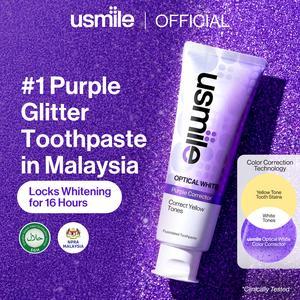 【Hot Sale!】usmile Optical White Toothpaste (Minty Grape 100g/pc) - Purple Toothpaste | Dual Color-Correction | Teeth Whitening | 3D Color-Correcting | Restore Natural Enamel Brilliance | Halal | Ubat gigi | COD