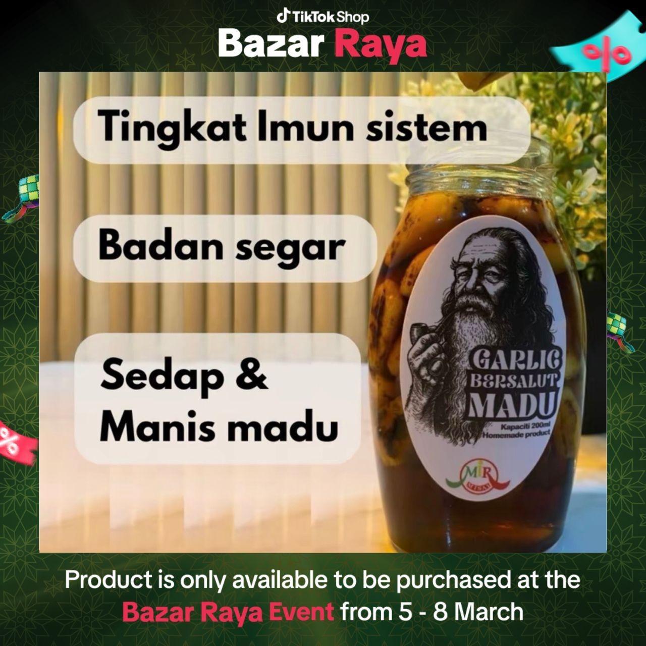 Garlic Bersalut Madu - Available to Purchase at Bazar Raya from 5-8 Mar