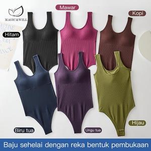 MAGIC&WILL Bodysuit Shapewear Bengkung Moden Kempis Perut Tummy Control Slimming Tanpa Pad Selesa