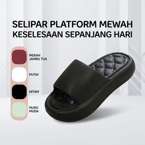 Selipar wanita, kasut EVA tebal dan lembut, rasa seperti terapung, ultra nipis, kalis air, untuk kegunaan luar