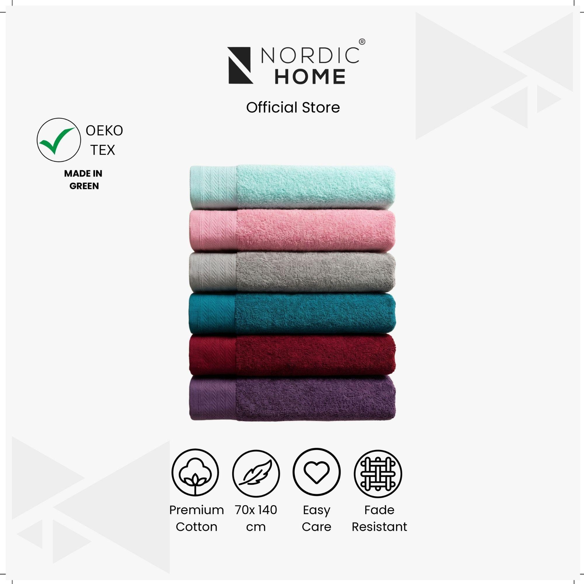 Tuala Mandi Element Nordic Home 430GSM | 100% Cotton Lembut, Menyerap & Mudah Kering | Bath Towel 70×140CM