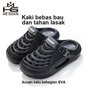 Sandal lelaki EVA bernafas, anti bau, anti licin, kalis air, ringan, tapak lembut untuk kegunaan luar dan pantai — viral di TikTok