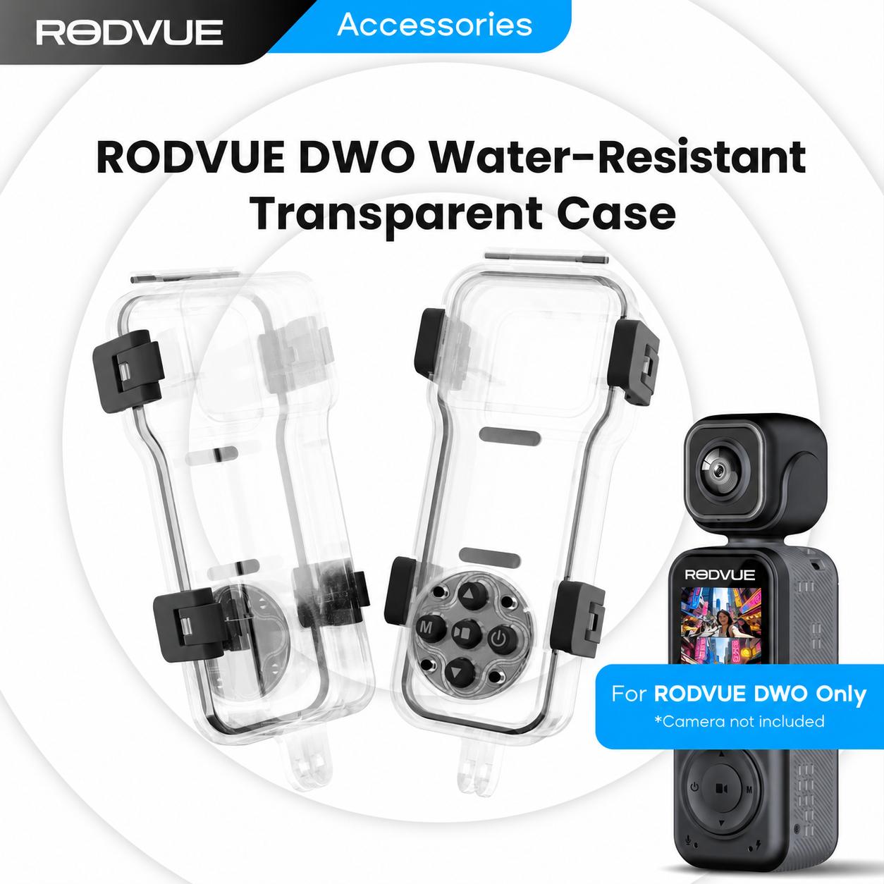RODVUE DWO Water-Resistant Transparent Protective Case for Riding, Rain & Splash Protection