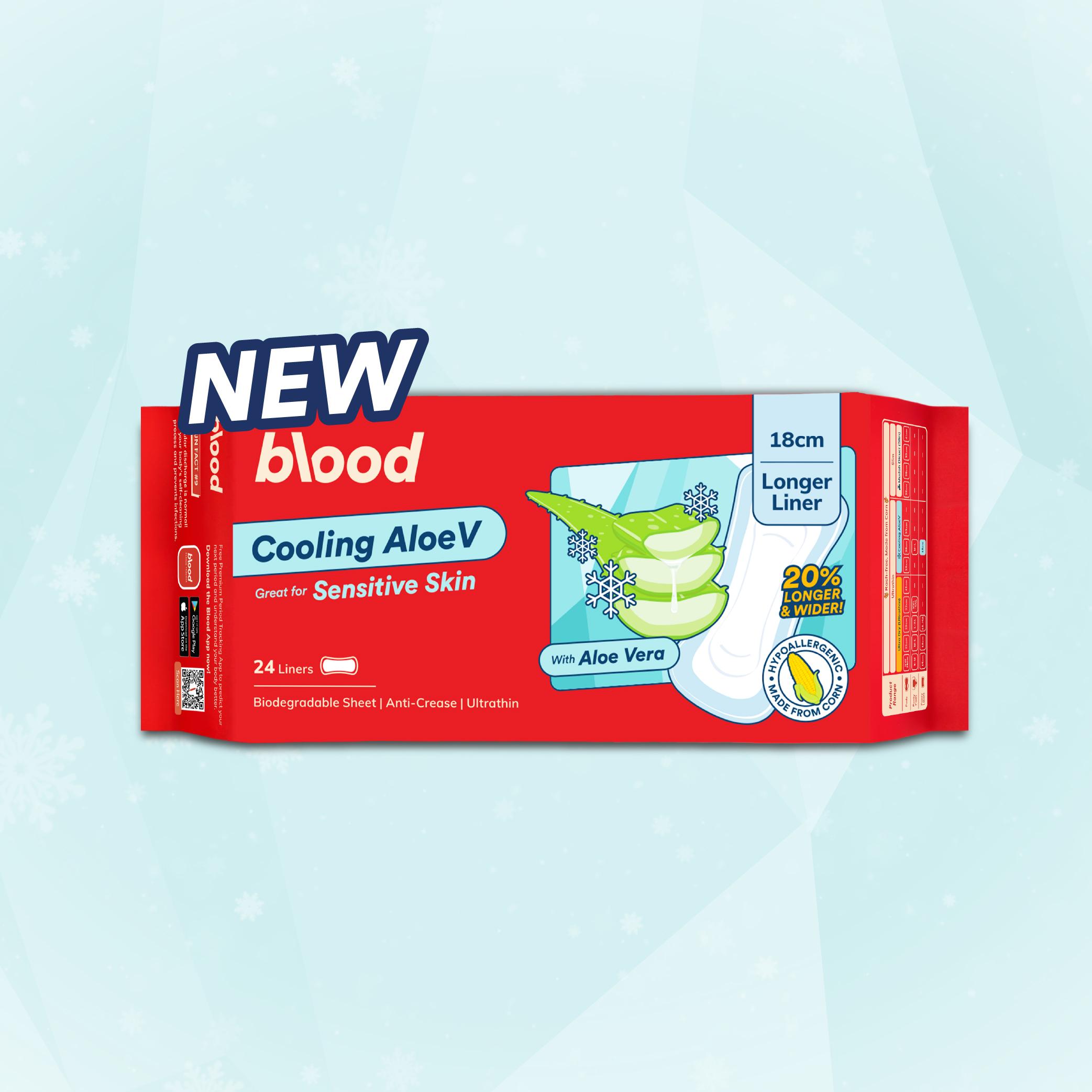 [NEW] Blood Cooling Longer Liner (18m) | Aloe Vera Cooling + Corn Topsheet, Anti-Leak (24pcs) | Tuala Wanita Ultra-Nipis