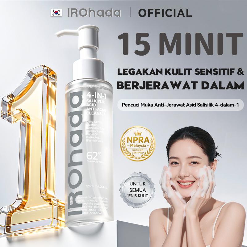 [NEW LAUNCH] IROHADA 4-in-1 Salicylic Acid Anti-Acne Cleanser | Pencuci Muka Anti-Jerawat Asid Salisilik | Legakan Kulit Sensitif & Berjerawat | Untuk Semua Jenis Kulit