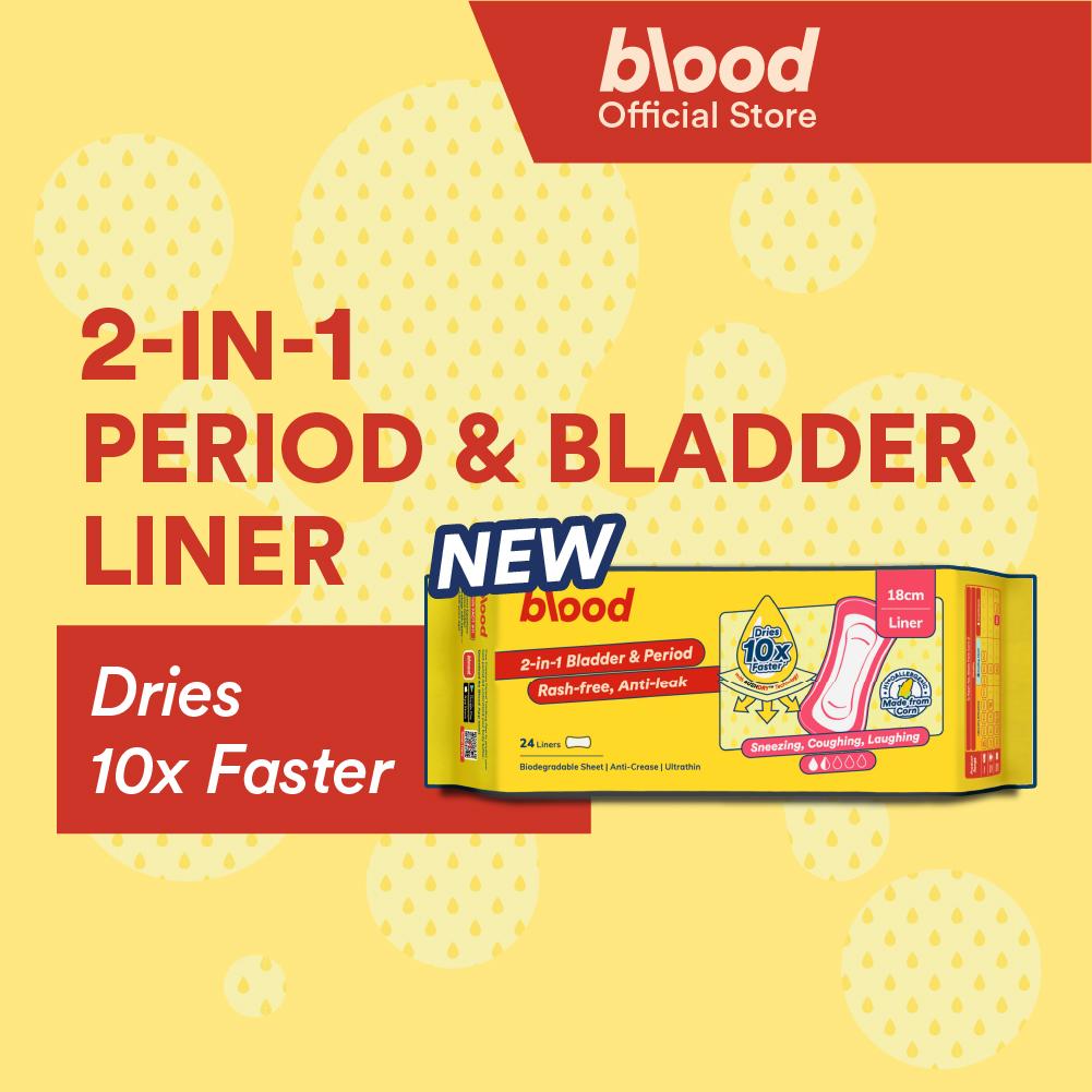 2-in-1 Period & Bladder Leak Liners | 10X Faster Drying, GushDry Anti-Leak, Corn Topsheet
