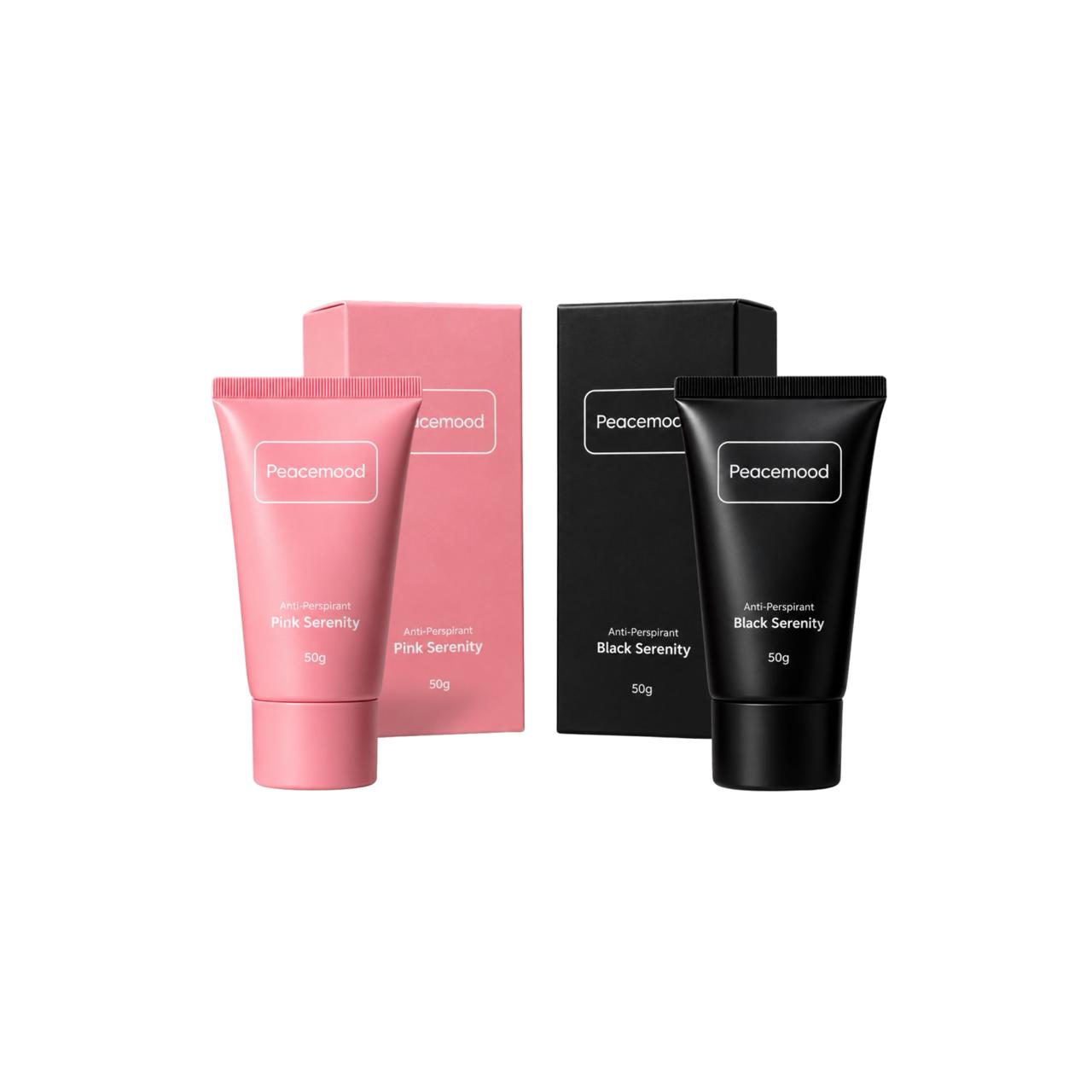 PEACEMOOD COMBO BLACK & PINK COMBO SERENITY ROLL-ON 3 IN 1 FUNCTION